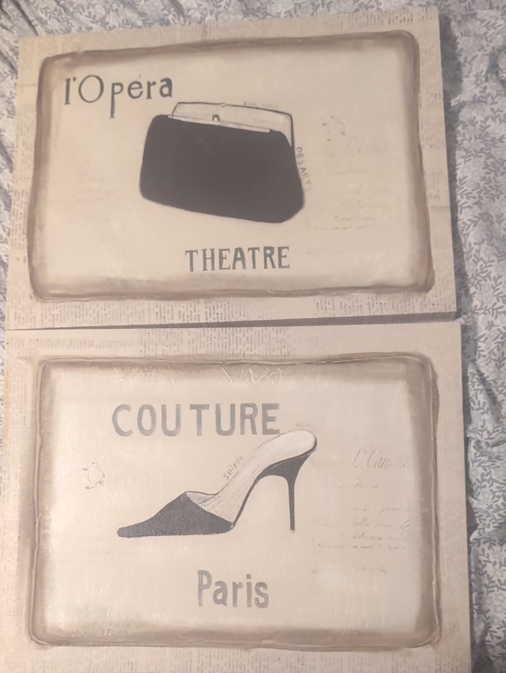 Couture Paris Wall Art Set - Neutral Beige & Black